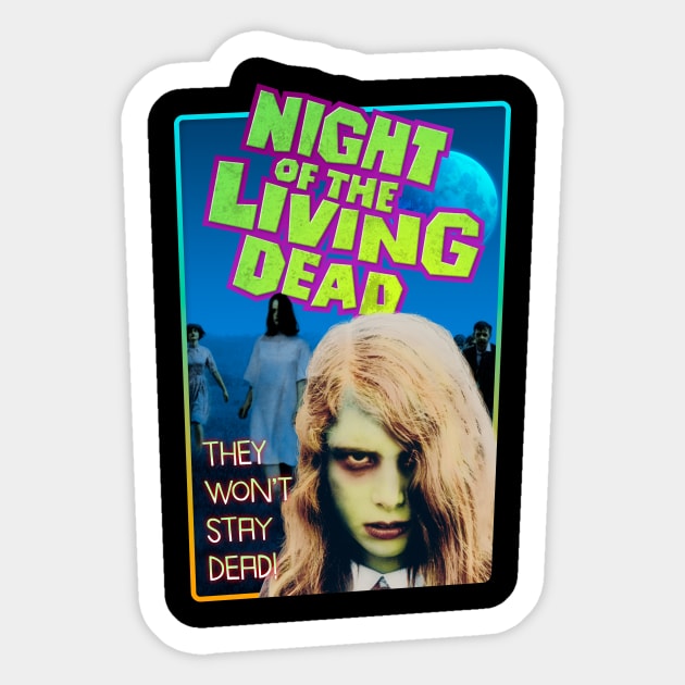 Night Of The Living Dead Sticker by Rosado